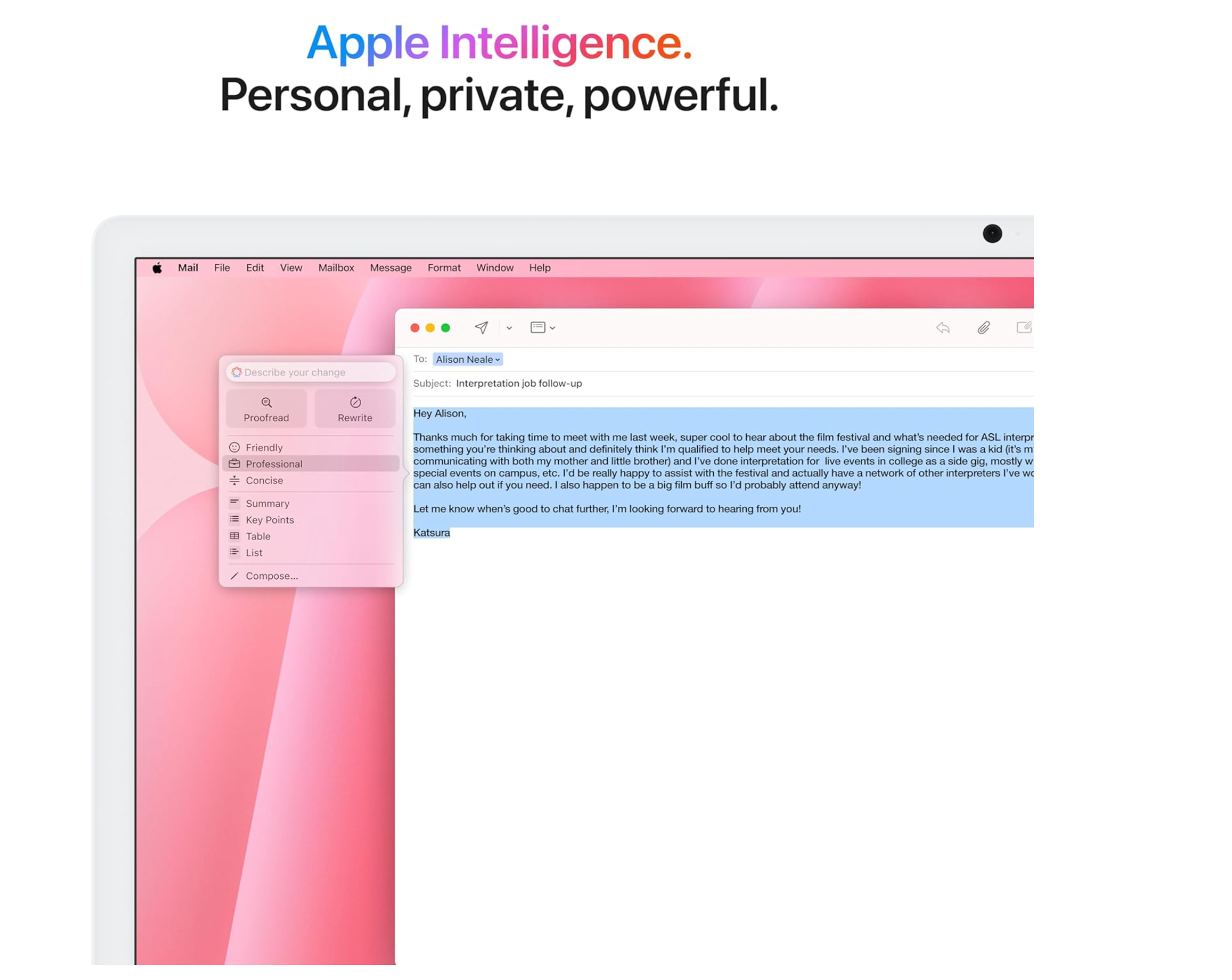 Apple M4 chip with 8-core CPU, 8-core GPU, 16-core Neural Engine 24-inch 4.5K Retina display / Standard glass 16GB unified memory 256GB SSD -Blue Like New.