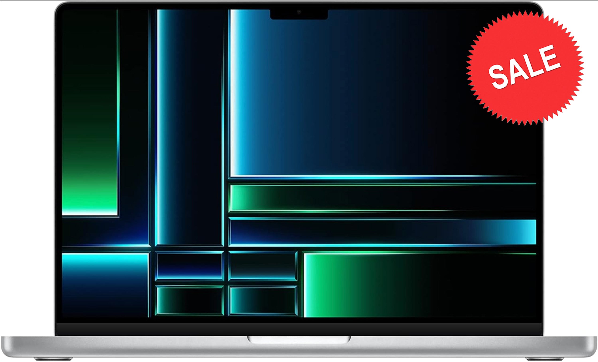 Apple 16-inch MacBook Pro (M2 Pro Chip, 16GB RAM, 512GB SSD, Liquid Retina XDR Display) SILVER front view