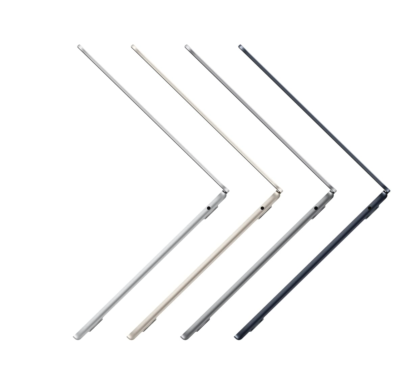 Apple MacBook Air 13.6-inch (2023) – M2, 16GB RAM, 512GB SSD – Silver Open Box side view